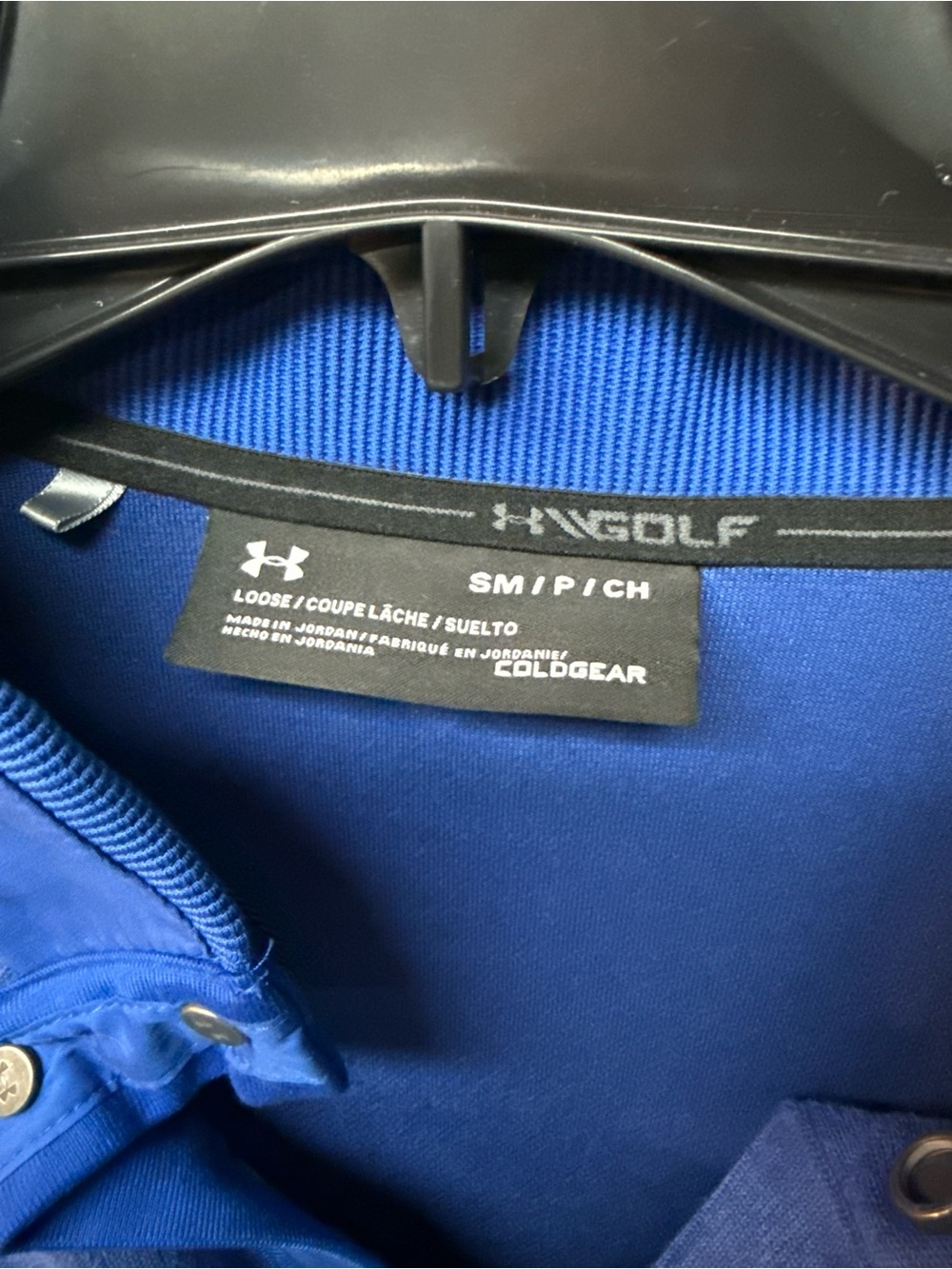 Under Armour Royal Blue Golf Polo Long Sleeve - Picture 3 of 6
